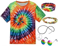 Hippie Costume for Men Momen 60s 70s Colorful