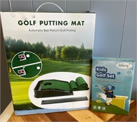 Golf Putting Mat & Kids Golf Set