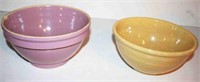 (2) Pottery Mixing Bowls (1) U.S.A. (1) w/