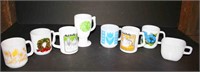 8 Pcs, Glass Bake, Good Buddy Handled Coffee Mugs