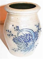 Rowe Stoneware Blue Decorated Basket of