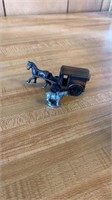 Pewter Stagecoach and Horse