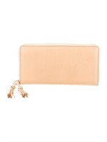 Gucci Neutral Leather Gold-tone Continental Wallet