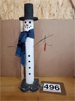 wood snowman  40h