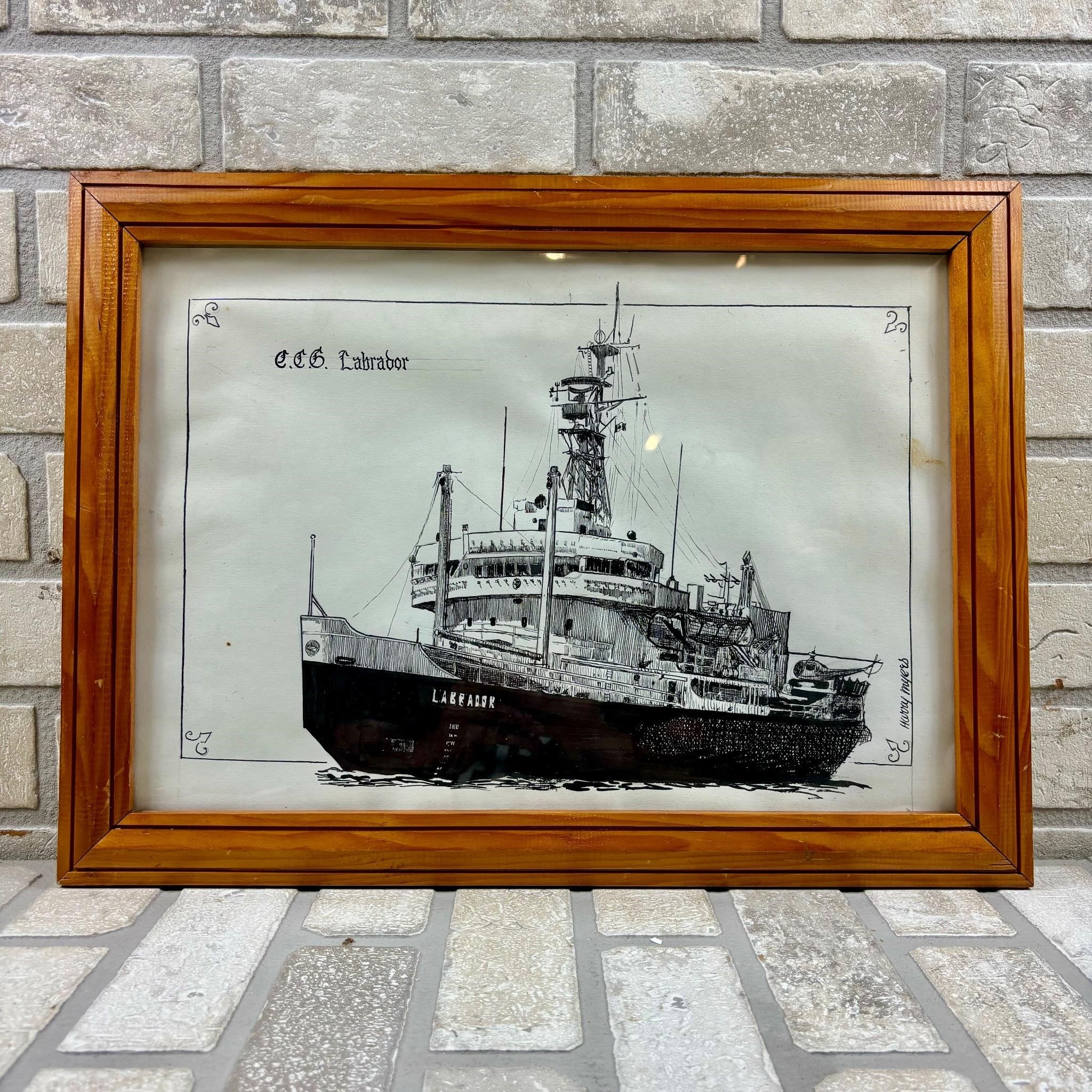 Original Art, Labrador Coast Guard Ship