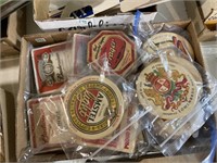 beer can coasters with advertising