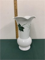 VINTAGE MILK GLASS VASE-LARGE HAND PAINTED