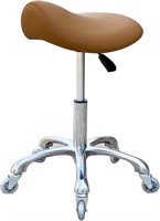 FRNIAMC Saddle Stool with Wheels (Camel)