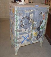 Vintage Painted Ice Box with Racks,