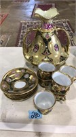 ENLAYED ORNATE TEA SET