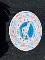 Hail Columbia 1984 Collector Calendar Plate