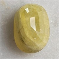 CERT 5.37 Ct Faceted Heated Yellow Sapphire, Oval