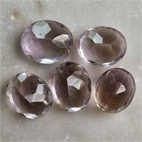 18 Ct Faceted Ametrine Gemstones Lot of 5 Pcs, Ova