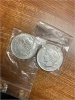 1921 Peace &1923 Liberty One Dollar Coin