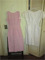 1 pink , I white 1950's ladies dress