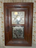 Waterbury OG tin face clock with pendulum no key