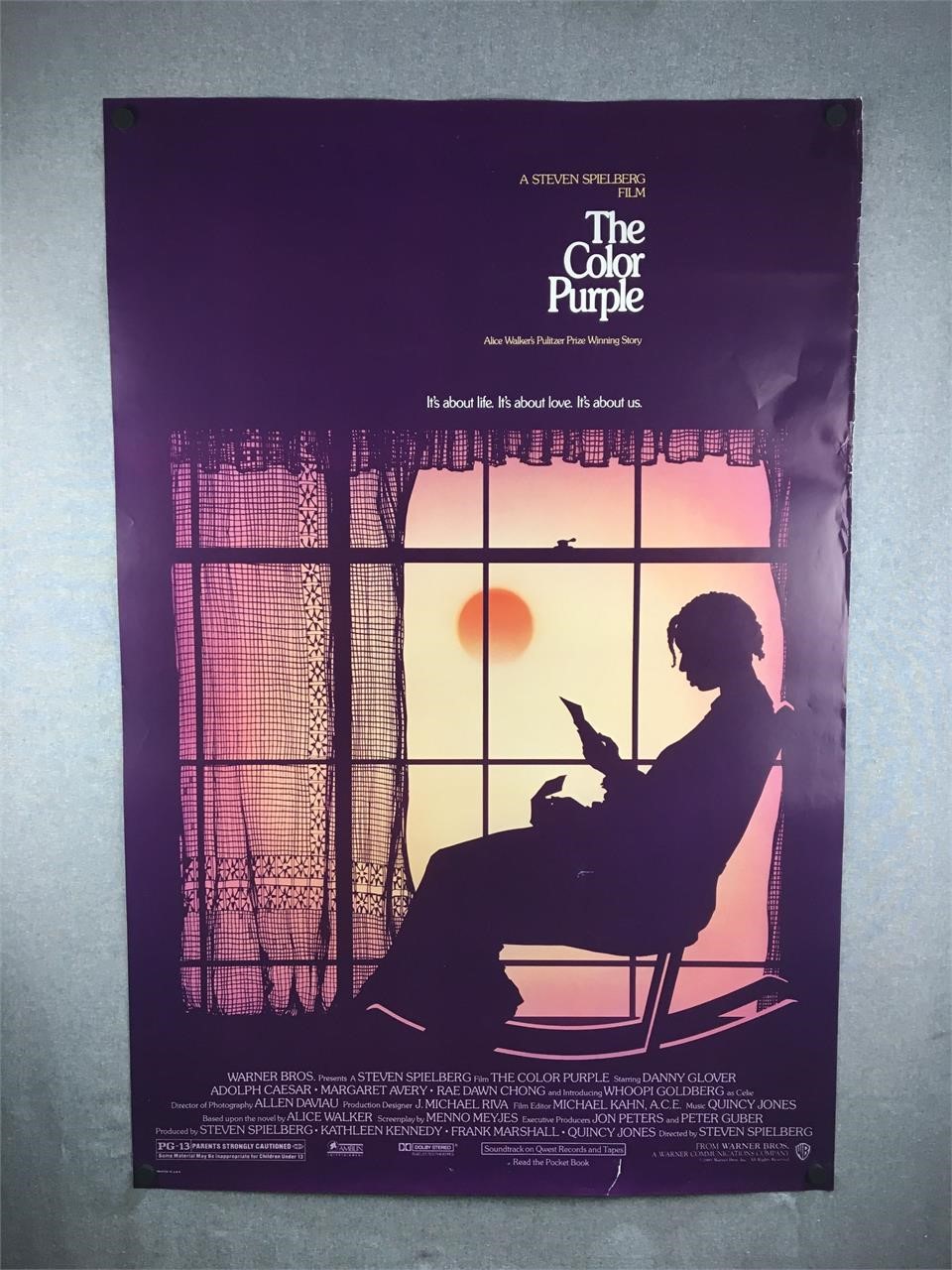 Vintage 1985 The Color Purple Movie Poster