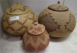 Swazi Lidded Grassland baskets