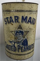 Star made salted peanuts ten-pound tin