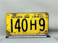 1940 Ontario license plate