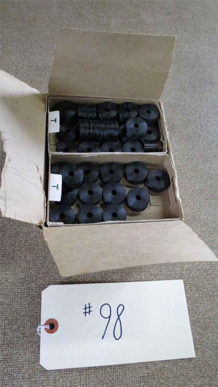 BOX OF BLACK EMBROIDERY THREAD