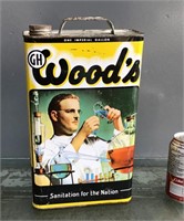 Vtg. Woods's tin can