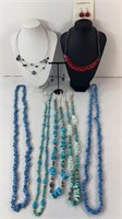 BEADED  STONE & OTHER NECKLACES