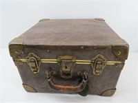 Vintage Salesman's Square Suitcase with Keys