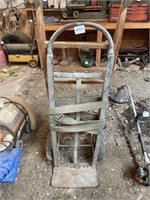 2 Wheel Cart and Wood Ladder