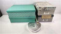 (4) Storage Boxes, Baby Handprint Kit
