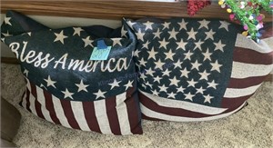 Two Americana Throw Pillows