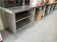 KING STAINLESS STEEL CATERING BENCH