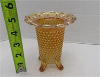 Vintage Carnival Vase Glass Lace Trim