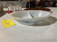 Vintage flash, glass, ashtray, and baking dish