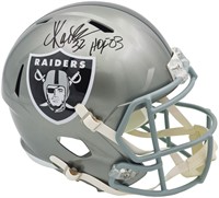 Marcus Allen Autographed  Silver Helmet Beckett