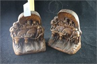 Oxen/Pioneers Bookends Syroco