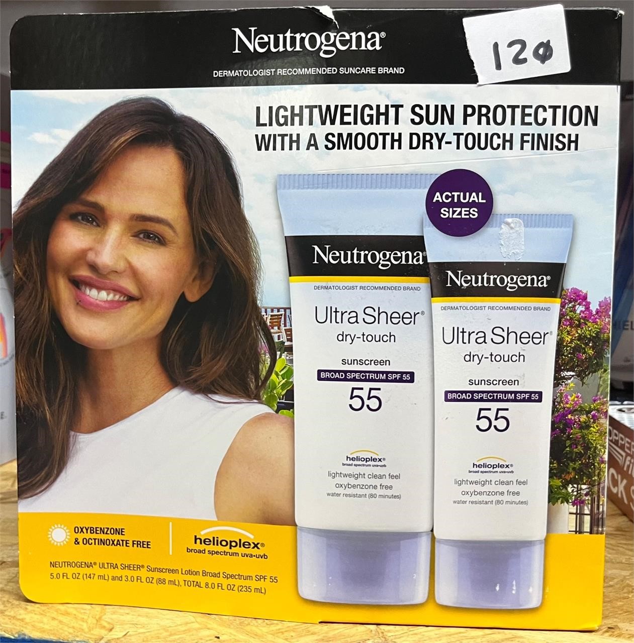 Neurtogena Lightweight 55SPF Sunscreen, 2ct