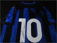 Leo Messi signed soccer jersey COA