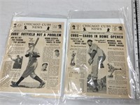 2 Cubs news sheets