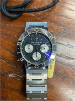 Mens Bvlgari Automatic Chronograph Stainless Watch