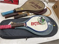 Assorted Tennis Rackets & Shovel