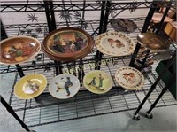 Gorham, Knowles, & Norman Rockwell  plates 9 pcs