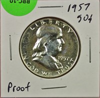 1957 Proof Franklin Half Dollar