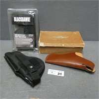 Assorted Pistol Holster & Various Ammo