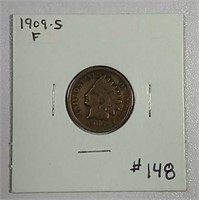 1909-S  Indian Head Cent   F