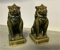 Pair of Shishi Lion Fu Foo Dog Oribe Tailsman Figu