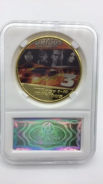 The Fast and The Furious Collector Slabbed Coin