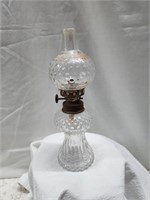 Vintage Mini Oil Lamp Clear Glass
