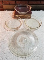 Glass cake pans & plates