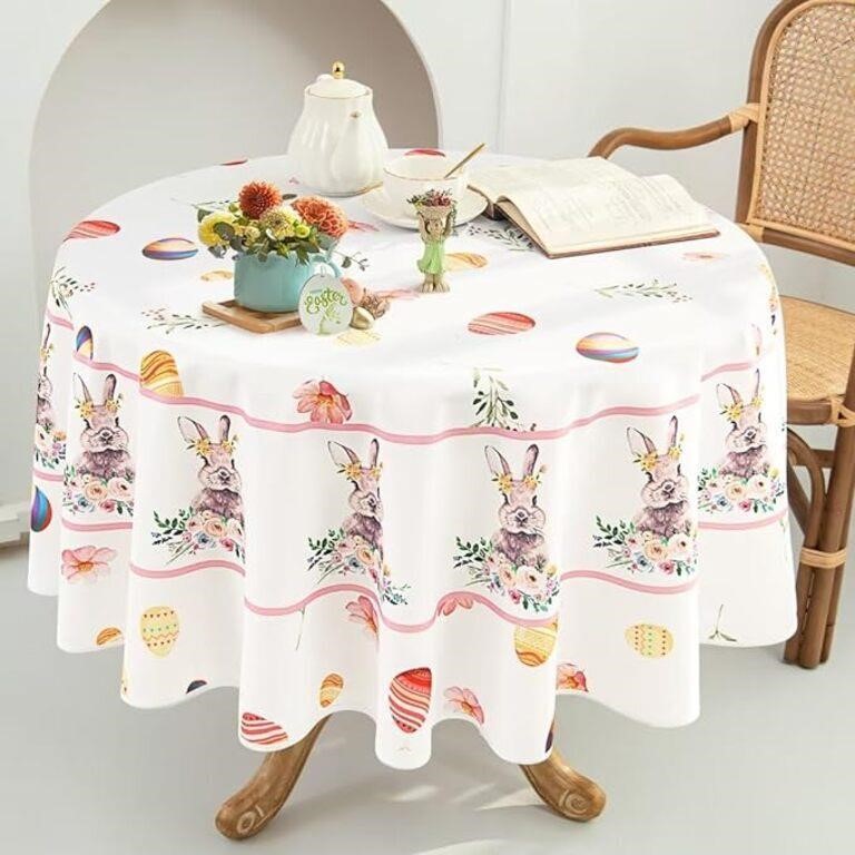 Karseteli Easter Tablecloth 60 Inch Round, Waterpr